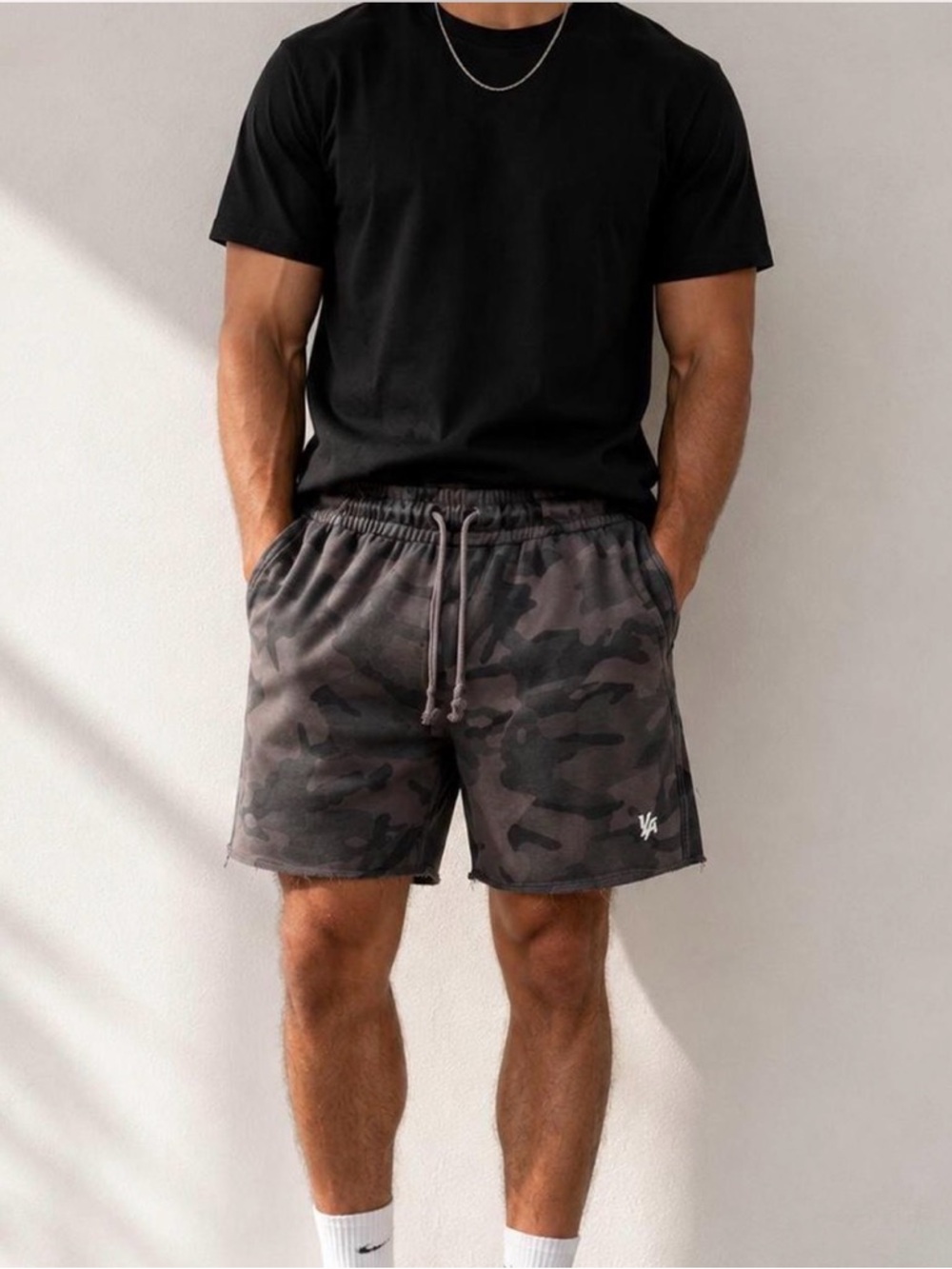 YoungLA Grey Camo Raw Hem Athletic Shorts – Urban Tactical